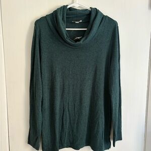 LOFT Teal Cowl Neck Sweater